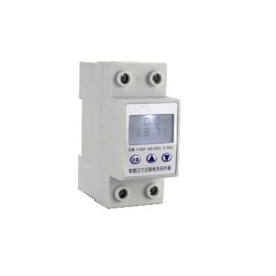 China Thermosetting Material Digital Delay Timer Automatic Voltage LCD Display Self-Recovery Over and Under Voltage Protector for sale