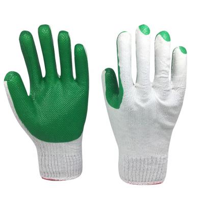 China Anti-impact 10G cotton coating latex coated welding gloves /construction gloves anti-sractch glove for sale