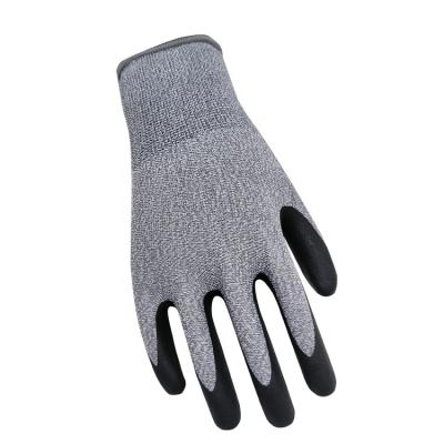 China Anti-impact 13G/15G Nylon Spandex Knitted Micro Coated NBR Gloves Work Glove Foam Nitrile Industrial Hand Gloves For Korea for sale