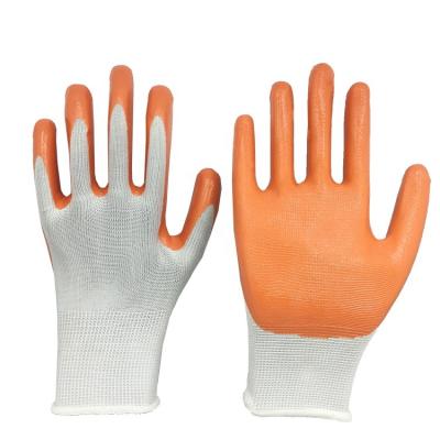 China High Quality Anti-impact 13G Polyester Coating Nitrile Coated Work Garden Gloves for sale