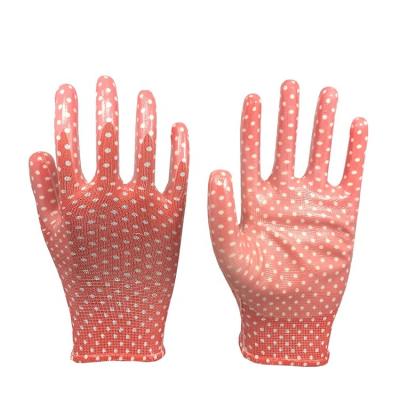 China Customized Pattern Knitted Polyester Coating Garden Ladies Nitrile Nitrile Garden Gloves Customized by Impact for sale