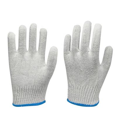 China Anti-impact manufacturer cheap natural white 10 gauge work cotton gloves for sale