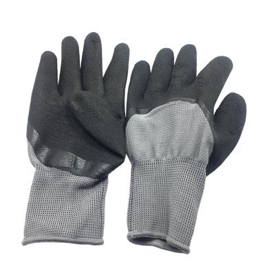 China Anti-slip 13G polyester 3/4 coated latex foam work /safety/work gloves EN388 for sale