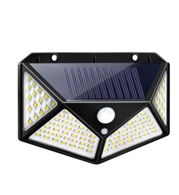 China Modern Black Color 100 Led Solar Garden Outdoor Outdoor Garden Used Solar Wall Light for sale