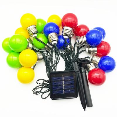 China Popular 5M Garden Design 20Led Christmas Bulb Solar Powered Led Fairy String Lights for sale