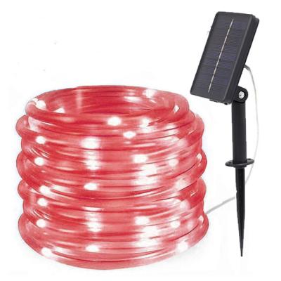 China RGB Solar String Light String 8 Light Pattern, LED Copper Wire Outdoor Fairy Lights 7M 12M Waterproof Tube for Garden Wedding Yard Decoration for sale