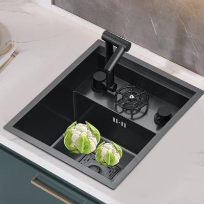 China Modern Nano 304 Stainless Steel Sink Without Faucet With Drain Undermount Handmade Kitchen Sink for sale