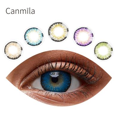 China HAMA Canmila Hot Selling 12 Months 3 Tone Circle Soft Natural Magic Blue Contact Lens for sale