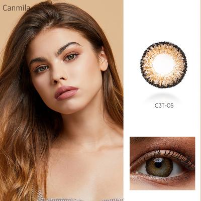 China HAMA Canmila OEM 1pair Silicone Hydrogel Dark Brown Color Contact Lenses for sale