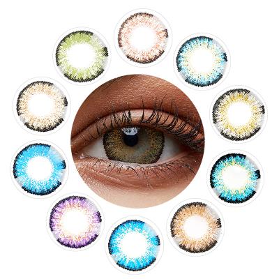 China HAMA Custom 3 Tone Color Makeup Yearly Light Brown Contact Lenses for sale