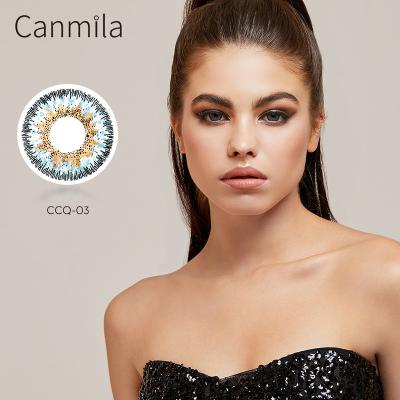 China HAMA Canmila Annual Custom Logo Large Size Glitter Contact Lenses Korean Platinum for sale