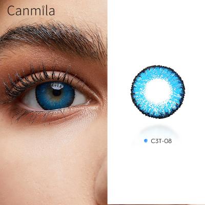 China HAMA C3T-08 Korean Soft Large Circle Contact Lens Colorful Russian Blue Cosplay Cosmetic for sale