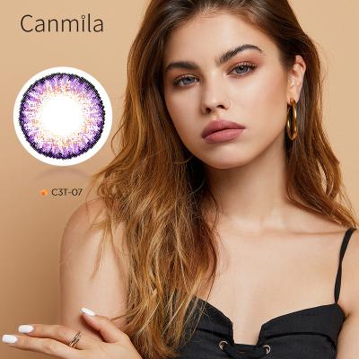 China HAMA C3T-07 Purple Prescription Contact Lenses Non Color Normal Pupil for sale