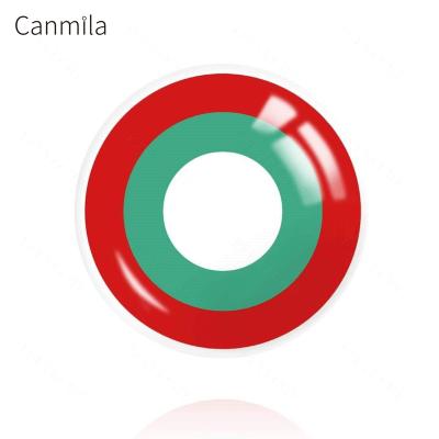 China Wholesale Canmila 14mm Halloween CCOS35 Red And Green Contact Lenses for sale