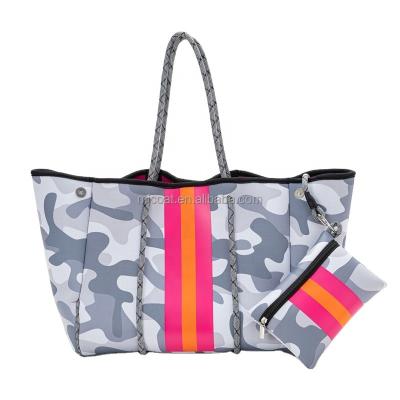 China Fashion 2021 Summer New Design Large Capacity Neoprene Beach Tote Bag for sale