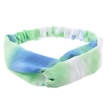 China Wholesale Friendly Material Fashionable Women's Tie Dye Elastic Headband With Buttons for sale