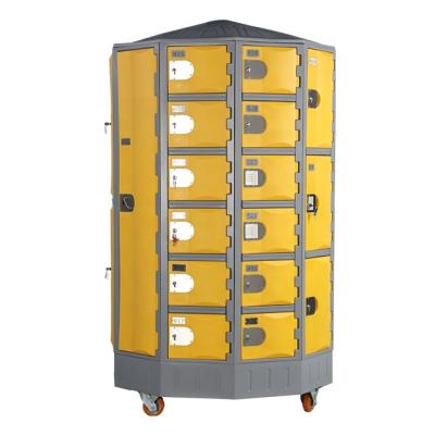 China Eco - Friendly Round Beach Lockers Heavy Duty Cell Phone Storage Cabinet for sale