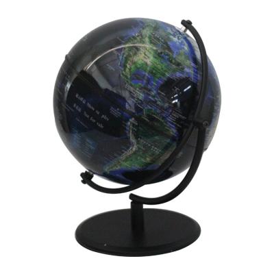 China Teaching Learning Antique Brass Aluminum Printing Rotating Globe World Map for sale