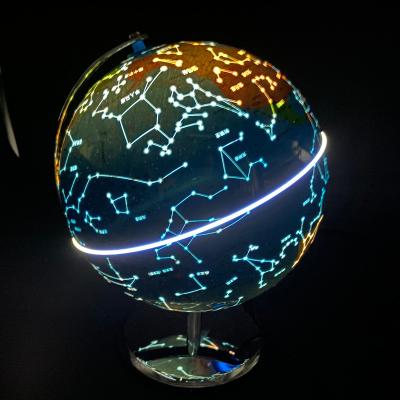 China Clear Luminous Printing Geographical Instrument For Kids Learn Teaching Education World Map Rotating Globe for sale