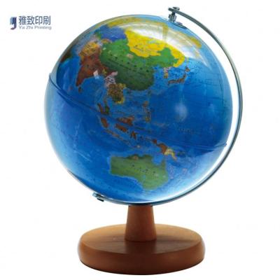 China Newest Factory Custom School Quality Clear Illuminated Printing World Excellent Educational Globe for sale