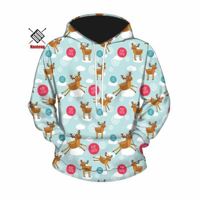 China Low MOQ Custom Anti-wrinkle 3D Sublimation Printed Oversized Sweatshirt Men's Christmas Pullover Women's Winter Hoodie Hoodies for sale