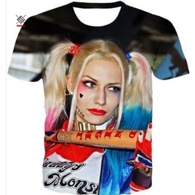 China Custom Logo Print Design Fashion Summer 3D Streetwear Anti-wrinkle Sublimation Polyester Cotton Anime T-shirt for sale