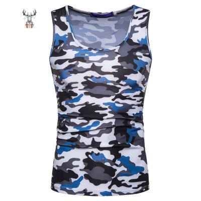 China QUICK DRY Custom Logo Mens Vest Summer 3D Printing Muscle Shaping Sublimation T-shirt Men Sleeveless Tank Top for sale