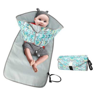 China Custom Polyester Baby Infant Waterproof Diaper Bag Portable Changing Pad for sale