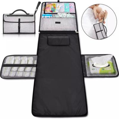 China Polyester Waterproof Baby Pad Station Clutch Bag Diaper Changing Pad for sale