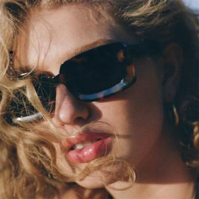 China Fashion sunglasses 2021 new square sunglasses shape to glass fashion PC square sunglasses female sunglasses for sale