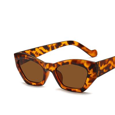 China Hot Sale Fashion Sunglasses Cat Eye Plastic Leopard Print Frame Sunglasses Full Shade New Fashionable Lady Sunglasses Women for sale