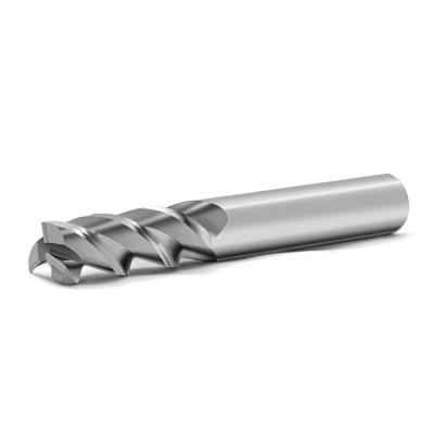 China Cemented Carbide Milling Cutter 3 Flute High Gloss Tungsten Carbide Combo Milling Aluminum Steel Special Cutter Lengthened CNC Center for sale