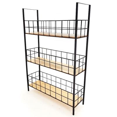 China Factory hot sale viable 3 layer kitchen storage basket wire stackable roll block for sale