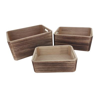 China Sustainable Factory Supply Direct Hand - Woven Wooden Storage Basket Laundry Basket for sale