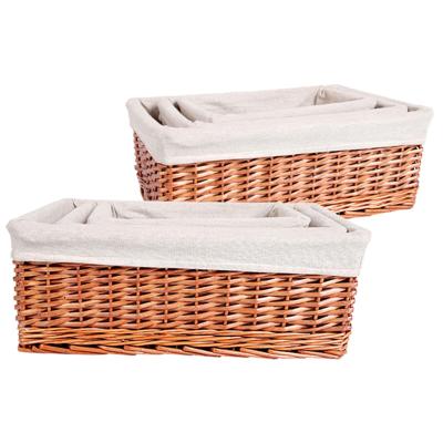 China Eco - Friendly Wicker Cube Storage Baskets For Kitchen for sale