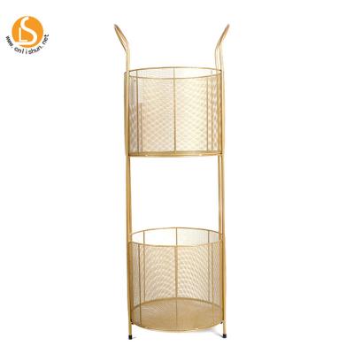 China Cheap Stocked Price 2 Tier Metal Wire Fruit Rack Vegetable Basket Kitchen Rack Rack Storage Racks From China Factory for sale