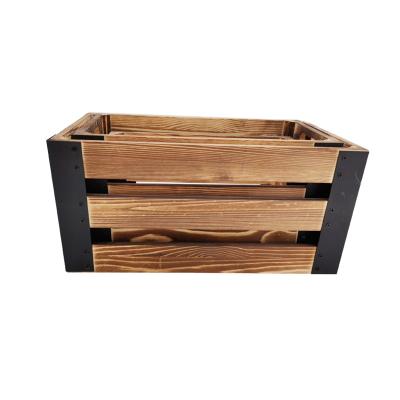 China New-fashion High Quality Unfinished Wooden Wine Crate Storage Box for sale