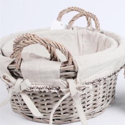 China Sustainable Handmade Rattan Woven Storage Wicker Basket For Home Deco Crafts for sale