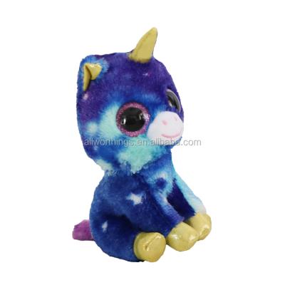 China Lovely Blue Unicorn Plush Toy Big Eyes Plush Soft Toy Unicorn Toy for sale