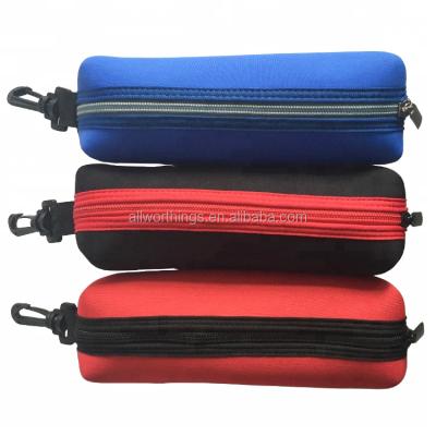 China Schools & School and office zipper neoprene closed pencil cases with carabiner for sale