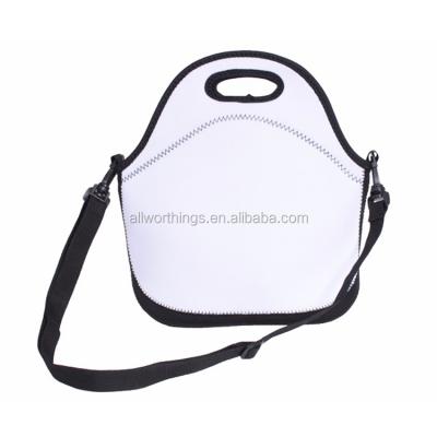 China Custom Printed Sublimation Insulated Blank Insulated Neoprene Cooler Lunch Bag for sale