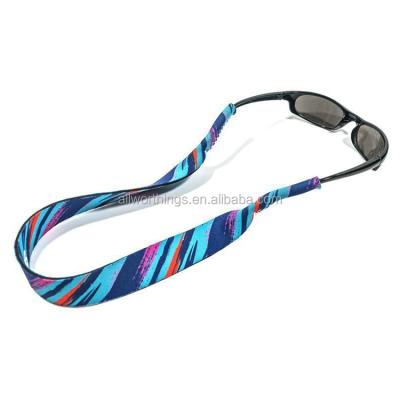 China Custom Band Sublimation Printing Fashionable Sports Brand Logo Neoprene Glasses Straps 40*2cm or 42*2.5cm for sale