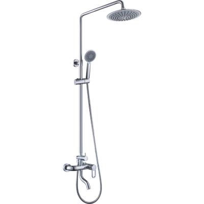 China Modern Hot Selling Shower Faucet Set Bathroom Rainfall Cooper Faucet Shower Set for sale