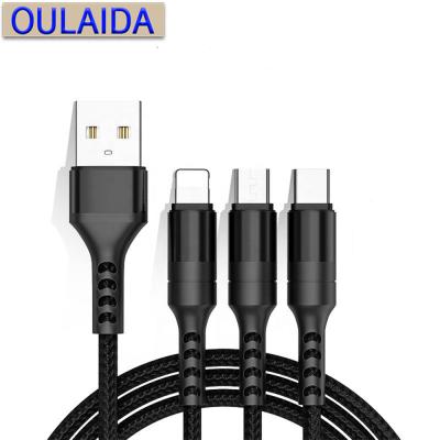 China OULAIDA 3in1 USB Camera Cable For IPhone Fast Charging Cable For Micro USB Phone Type C Xiaomi Huawei Samsung Charger Wire For IPad for sale