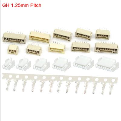 China OULAIDA GH-1.25 PCB 1.25mm with Housing+Terminal+Wafer Pin Header Vertical Horizontal JST Lock Connector Socket Per Set 2P-15Pin for sale