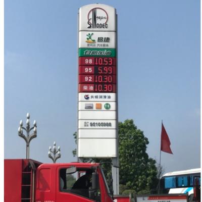 Cina Esposizione diesel di prezzi della benzina del LED della stazione di servizio di prezzi di comunicazione all'aperto del segno RS485 in vendita