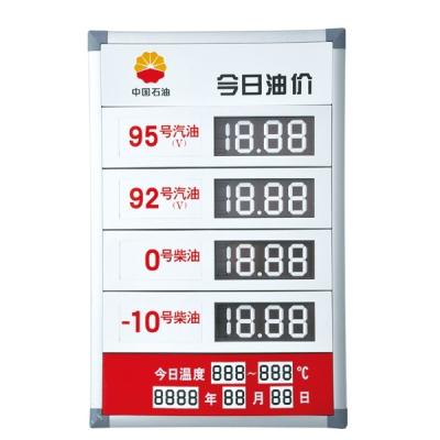 China Tankstelle-Preis im Freien unterzeichnet ASA Injection Molding Digital Price-Zeichen zu verkaufen