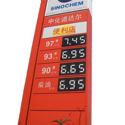 Cina Tabellone resistente di segmento di Digital 7 dell'acqua IP65 Flip Fuel Price Sign magnetico in vendita