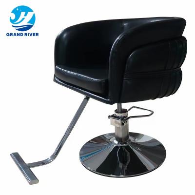 China Modern Simple High End Barber Stool Hair Salon Perm Dyeing Rotating Barber Chair for sale