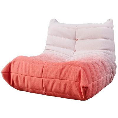 China Foldable Nordic Living Room Lazy Bedroom Sofa Chenille Couch Tatami Single Gradient Sofa for sale